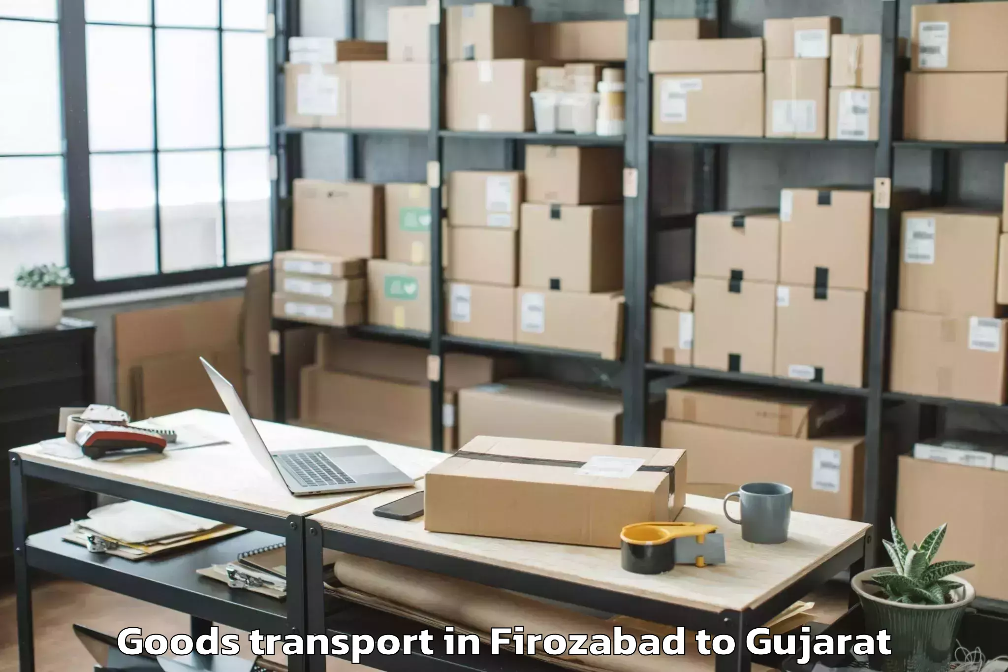 Efficient Firozabad to Kadi Sarva Vishwavidyalaya Gan Goods Transport